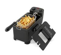 LIFEZEAL Friteuse Électrique, Friteuse à Huile 1700 W avec Fenêtre de Visualisation, Thermostat Réglable 150-190 °C, Minuterie Intégrée, Panier Amovible et Pièces Lavables au Lave-Vaisselle (3 L)