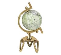 LIFEZEAL Globe Antique 13 cm avec Base en Métal, Carte en Anglais, Globe Terrestre Éducatif, Décoration de Bureau Éducationnel/Géographique, pour École, Maison et Bureau (Diamètre: 13cm)