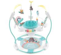 LIFEZEAL Jumperoo Bebe avec Siège Pivotant 360° & Amovible, Sauteur Bébé Hauteur Réglable 3 Niveaux, Centre Jeux, Lumière & Musique, 9 Jouets, Charge 12 kg, Base d'activité et d'éveil (Bleu)