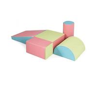 LIFEZEAL Lot de 5 Parcours de Motricité Bébé 9 Mois- 3 Ans, Module Motricite en PU Doux et en EPE pour Enfants, Bloc de Construction, Jeux Escalade Multicoloré