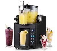 LIFEZEAL Machine à Glace 1,5L, Machine à Granités avec 4 Programmes | Machine à Boissons Glacées Électrique Silencieuse avec Nettoyage Automatique, Écran LED, Sorbetiere Cocktails et Bar Maison
