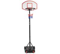 LIFEZEAL Panier de Basket-Ball d'Extérieur pour Enfants et Adultes, Panier de Basket-Ball Portable avec Panneau de Fond et Filet, Hauteur Réglable 1,78-2,08 m, Basket-Ball de Sport avec Roues