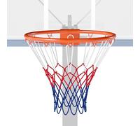 LIFEZEAL Panier de Basket Mural ø45 CM, Anneau de Basket Solide avec Support Mural &Amp Filet, Cerceau de Basket en Métal pour l'Intérieur et l'Extérieur (Orange2)