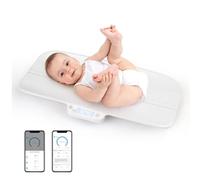 LIFEZEAL Pèse-bébé Numérique, Balance Électrique avec Fonction de Touche, Précision de 2g, Surface Incurvée, Pese Bebe 10g-30kg pour Animaux, Cuisine, 60x30 cm