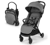 LIFEZEAL Poussette Pliable, Poussette Bebe Confort avec Dossier Réglable, Poussette Enfant 0-3 Ans, Capacité de Charge de 15 KG, Capote Pare-soleil & Fenêtre, Grand Panier de Rangement (Gris)