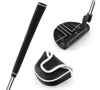 LIFEZEAL Putter de Golf Club de Golf Putter Portable en Métal pour Droitier | Putter Maillet Portable avec Couvre-Golf, Angle de Lie 72°, Angle de Loft 3°, pour Enfants, Adolescents, Adultes