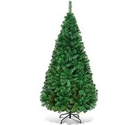 LIFEZEAL Sapin de Noël Artificiel en PVC, Arbre de Noël Artificiel Festif avec Branches Denses, Décoration de Noël avec Support en Acier, Christmas Tree (180 cm)
