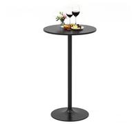 LIFEZEAL Table Bar Haute, Table Basse Ronde, Hauteur Réglable, Restaurant, Mange Debout 60x60x56/101,5cm, Cadre en Acier, Charge 55kg, Bistro, Cuisine, Salon, Balcon
