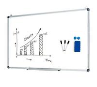 LIFEZEAL Tableau Blanc Effaçable à Sec Enfants 60 X 40/70 X 50 CM pour Mur, Planche Portable Cadre en Alliage d’Aluminium pour Dessin et Écriture avec Effaceur et Crayon de Planche (90 x 60 cm)