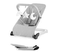 LIFEZEAL Transat Bébé Pliable, Siège Portable avec Arche de Jouets, Chaise Balancelle Ergonomique avec Harnais 5 points, Charge 9kg, Evolutif 0-6 mois