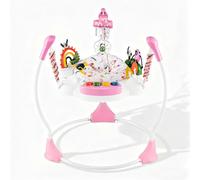 LIFEZEAL Trotteur pour Bébé, Trotteur en 3 Hauteurs Réglables avec 6 Jouets Interactifs, Lumières et Musique et Table de Jeu Rotative, Marcheur pour 6+ Mois Bébé (Rose)