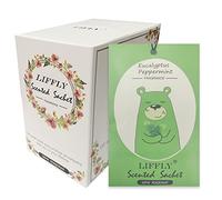 LIFFLY Lot de 14 sachets parfumés à l'eucalyptus et à la menthe poivrée pour tiroirs et placards, longue durée