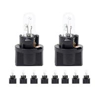 LifgWas 10 Pcs Dc 12v 1,2w Ampoule Tableau De Bord Ampoule Clignotant Led Blanc Chaud Clair Avec Support De Lampe Noir Pour Voiture Interne