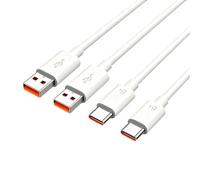 LifgWas 2pcs 120W Câble USB C Charge Rapide, Cable USB Type C, 6A Câble Turbo Charge Compatible avec Smartphones Android pour Charge Super Rapide et Transfert de Données
