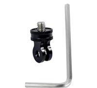 LifgWas 2pcs Aluminium Alliage 1/4 "caméra trépied Adaptateur, Noir pivotant trépied fileté Adaptateur avec Petite clé, Compatible avec insta360 X4 pour Caméra d'action