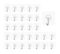 LifgWas 30 Pièces Crochet Adhesif Mural, Accroche Murale Sans Percer, Pour Salle De Bain, Cuisine, Plafond, CléS Suspendues, Serviettes, Ustensiles De Cuisine