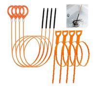 LifgWas 8er Deboucheur Canalisation Brosse, Deboucheur Canalisation,80/50cm | Crochet de nettoyage evier,Sink Unblocker Tool wc Flexible, Tiges Flexibles avec Micro-Crochet pour Éviers, Douches, Baignoi