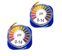 LifgWas Bandelettes de Test de pH Universel 0-14, 2 Rouleaux de 5 Mètres avec Boîtier Plastique, pour Test Urinaire, Spa, Aquarium, Piscine, Papier pH