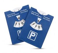 LifgWas Disque de Stationnement en PU Bleu, Disque Zone Bleue Voiture, Modèle pour Zone Bleue Européenne, Disque de Stationnement, Horodateur Voiture, Parking Disc, Horodateur Manuel