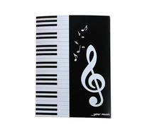 LifgWas Porte Partition Chorale A4 4 Pages Dépliable, Classeur de Musique Extensible avec Pochettes Transparentes pour Partitions de Piano, Guitare et Violon, en Plastique PP Résistant et Noir