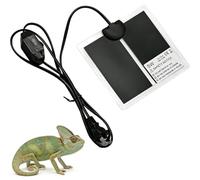 LifgWas Tapis Chauffant Reptile, Tapis Chauffant Terrarium, température réglable Fiche européenne (5W, 220V-240V), Chauffant Aquarium (15x14CM), avec Régulateur de Température 0-35 Degrés