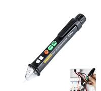 LifgWas Testeur de Tension Sans Contact Avec Stylo Testeur de Tension Outillage Electricien Détecteur de Voltage AC 12-1000V Avec Alarme Sonore et Lumineuse et Lampe Torche avec Notice