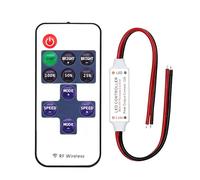 LifgWas Variateur De Lumiere LED, TéléCommande Sans Fil, 5V-24V 6A ContrôLeur LED, Pour Luminaires Monochromes, Pour Sources Lumineuses Ponctuelles, Bandes Lumineuses Douces, Lampes De Lavage Mural