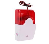 LifgWas Voyant D'avertissement De Sécurité Sirene Alarme 220v Sirène Stroboscopique Filaire Alarme Lumineuse Sonore Exterieure Lumière Flash Rouge pour Système De Sécurité Domestique