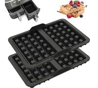 Lifhety 2 Pièces Accessoires Air Fryer Ninja, Moule Silicone à Gaufres pour AF400EU, AF451EU & AF500EU, Gaufriers Belges pour Dual Zone Friteuse, Ninja Double Stack XL Airfryer Accessories