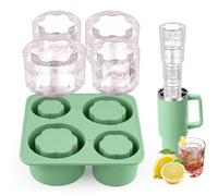 Lifhety Glacons Moule Silicone pour Stanley Cup, 20-40Oz Bac à Glaçons Reutilisable, Stanley Cup Accessoires Bac a Glacon avec Couvercle pour Congélateur, Fête, Whisky et Café, Sans BPA