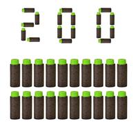 Lififun Lot de 200 fléchettes souples mi-longues compatibles avec Dart Zone, Adventure, Nerf, Worker - pour pistolets à fléchettes en mousse et pistolets jouets précis 1,2 g 14+ rouge (noir)