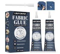 LIFKCBOND Colle pour Tissu, 120ML Extra Forte Colle Textile, Colletissu Permanente Résiste Lavage, Adhésifs pour Texiles, Transparente Fabric Glue pour Tous Tissus, Coton, Denim, Polyester, Cuir