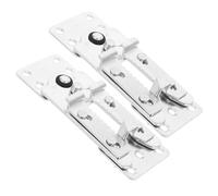 LIFKICH 10 Pièces Connecteur de Canapé à Charnière Bouche D’Alligator | Rectangulaire Argenté, Fixation Discrète à Faible Hauteur, Reconfiguration Rapide pour Cadres et Meubles