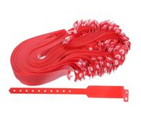 LIFKICH 100 Pièces Bracelet D'identification Médicale Rouge en PVC pour | Écriture Manuelle au Stylo Bille, Surface Anti-bavure, Port Confortable Prolongé, Fermeture Réglable