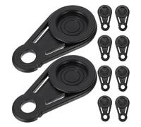 LIFKICH 10pcs Clips pour Bâche en Ps Noir, Pince Polyvalente pour Fixation de Toile D'ombrage et Bâches, Camping et Randonnée