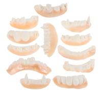 LIFKICH 12 Pièces Dents de Vampire d'halloween en PVC Dentier Déguisement