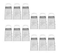 LIFKICH 12 Pièces Mini Râpe Carrée et Utilisation sans Effort en Acier Inoxydable Argenté Broyage Fin pour Fromage et Pommes de Terre Cuisine Maison