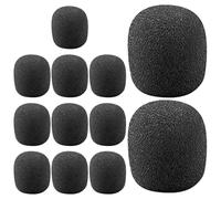 LIFKICH 15 Pièces Bonnette Anti Vent en Mousse pour Microphone Casque, | Bruits Extérieurs, Pose Rapide, Nettoyage Facile, Usage Extérieur pour Guides et Éducateurs