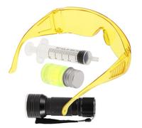 LIFKICH 1ensemble Détecteur de Fuite Climatisation UV Kit de Détection de Fuite Fréon pour Automobile et Maison avec Lunettes de Protection et Lame UV pour Systèmes de Climatisation Auto