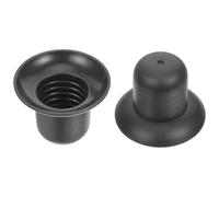LIFKICH 2 Pièces Capuchon de Parasol Extérieur, Modèle 29, Plastique Noir | Résistant aux Intempéries, Limite le Déboîtement, Stabilité Accrue, pour Parasols de Jardin et Plage