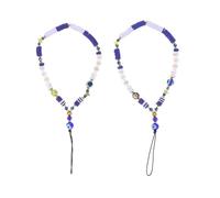 LIFKICH 2 pièces Chaîne Téléphone Portable Pâte Polymère Accessoire de Bricolage Bohème Décoration Suspendue Antidérapante pour Mobiles Multifonction pour Sacs et Porte-clés