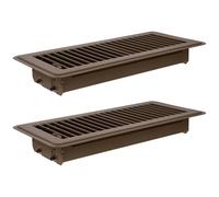 LIFKICH 2 Pièces Couvercle de Ventilation de Sol, Grille de Plancher D'aération Métallique 4x10 Pouces, Fer, Protection de Sécurité Propreté, pour Ouvertures de Ventilation, Salon