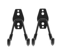 LIFKICH 2 pièces Crochets Muraux Noir Lot de Supports U pour Rangement Garage et Outils Fixation Murale Solide pour Échelles Chaises Pliantes et Accessoires Lourds