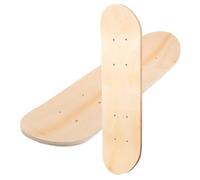 LIFKICH 2 Pièces Planche de Skateboard Vierge à Peindre, Bois, Double Face | Création Artistique, Forme Concave Classique Double Kick, Style Rétro, Présent Familial, Usage Maison École
