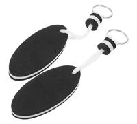 LIFKICH 2 Pièces Porte-clés Flottant EVA Noir Corde Solide | Léger et Portable, Matériau Eva, Accessoire Nautique, Usage en Kayak, Flotte sur L’eau, Couleur Noire