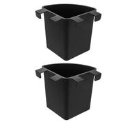 LIFKICH 2 Pièces Support de Plante D’Angle pour Aquarium Suspendu avec | Pot Décoratif Suspendu, Plastique Noir Étanche, Installation Facile, avec Toutes les Fixations Requises