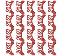 LIFKICH 20 Pièces Accessoire Serrage-tête en Tissu Rouge Finition Lisse, Confortable et Adapté aux Célébrations de Vacances pour Fille