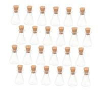LIFKICH 24 pièces Mini Bocaux Verre avec Bouchons Liège Fioles Transparentes Vides pour DIY Stockage Objets Petits Décorations Sortilèges et Souhaits Accessoires Mobiles