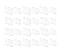 LIFKICH 24 Pièces Porte-panneau de Table en Acrylique Transparent L Type | Affichage Stable à Comptoir, Surface Lisse Facile à Essuyer, Usage Office et Retail, pour Cartes Prix