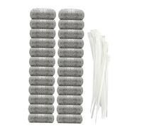 LIFKICH 24pièces Filtre Maille Pour Lave Linge Avec Sacs Filtrants Et Attaches De Cable Retient Cheveux Et Saleté Pour Tissus Résistants
